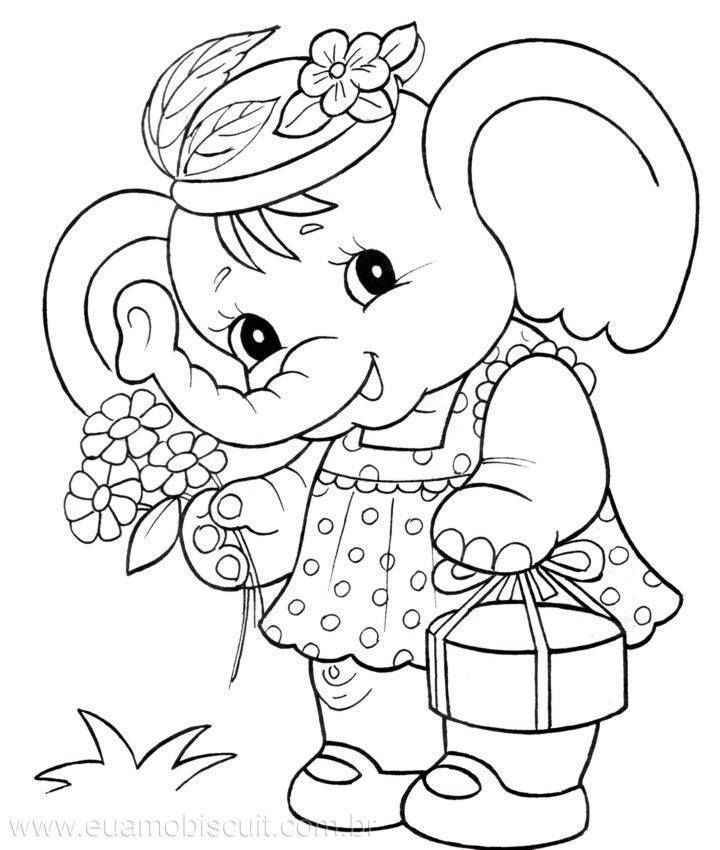 11 Best Cute Baby Elephant Coloring Pages Images 720x850 11 Best Cute Baby Elephant Coloring Pages Images