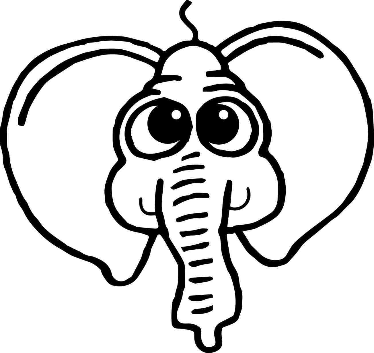 Elephant Face Coloring Pages at GetColorings.com | Free printable ...