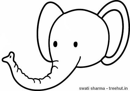 Elephant Face Coloring Things To Paint Elephant 425x297 Elephant Face Coloring Things To Paint Elephant