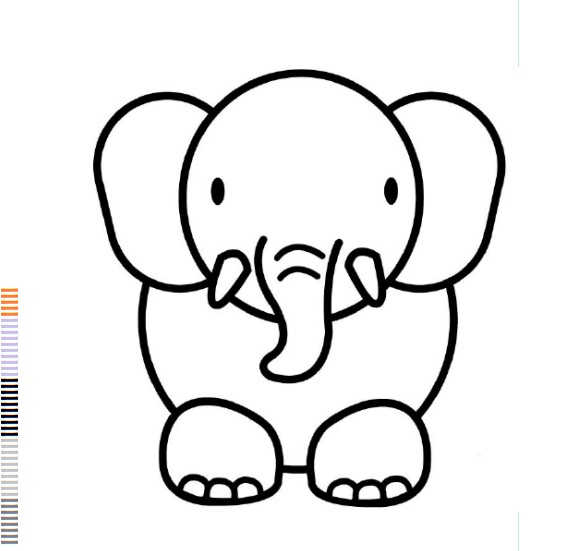 Baby Elephant Coloring Pages 588x551 Baby Elephant Coloring Pages