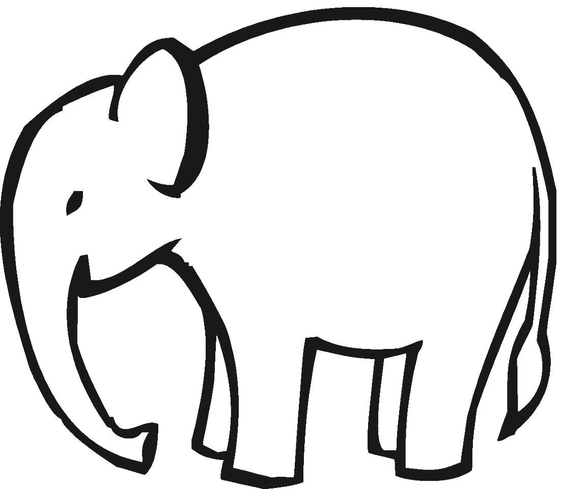Easy Elephant Coloring Page Elephants Coloring Book 1104x960 Easy Elephant Coloring Page Elephants Coloring Book