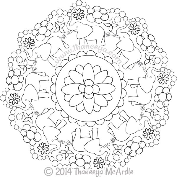 Nature Mandalas Coloring Book By Thaneeya Mcardle 599x600 Nature Mandalas Coloring Book By Thaneeya Mcardle