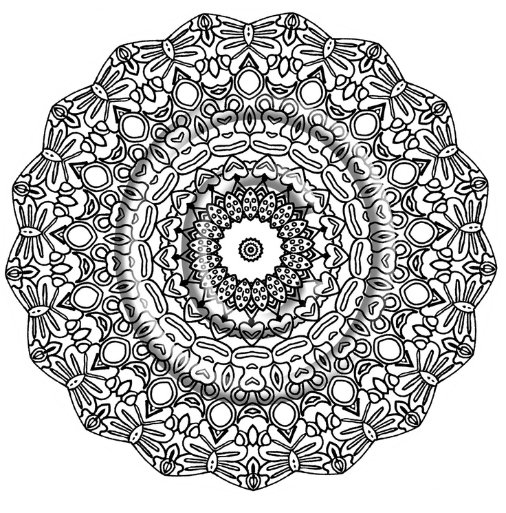 736x745 Zentangle Coloring Page Free Download