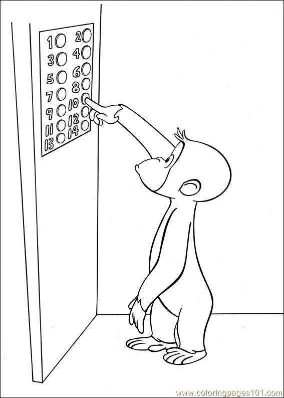 567x794 Curious George 23 Coloring Page