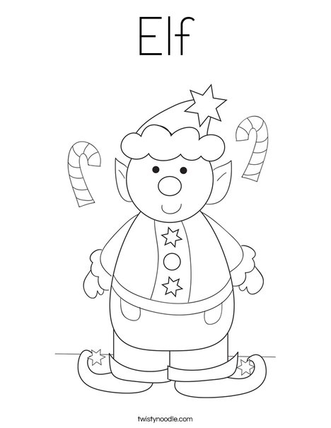 468x605 Elf Coloring Page