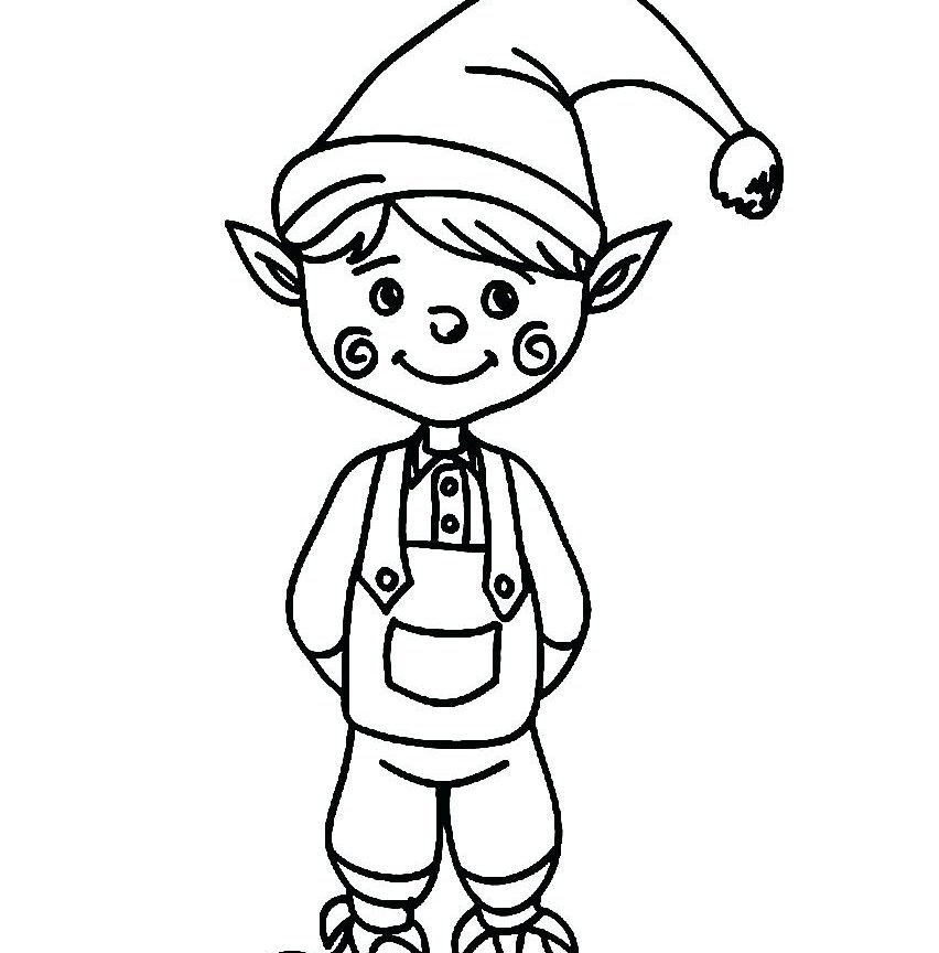 Elf Coloring Pages For Preschool On The Shelf Girl Boy 852x864 Elf Coloring Pages For Preschool On The Shelf Girl Boy