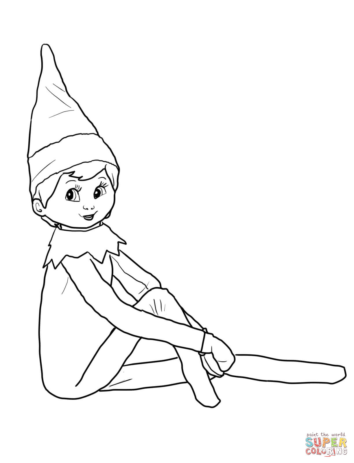 Girl Elf On The Shelf Coloring Pages Printable 1224x1600 Girl Elf On The Shelf Coloring Pages Printable