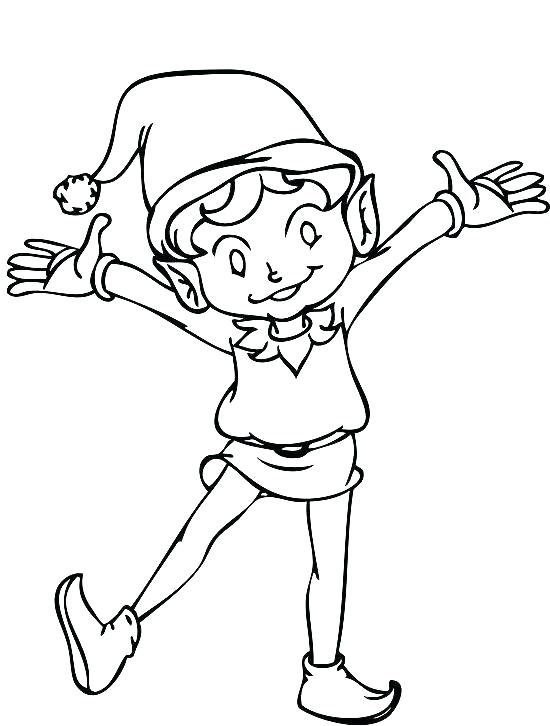 550x726 Elf Coloring Sheet