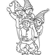 Christmas Girl Elf Coloring Pages 220x220 Christmas Girl Elf Coloring Pages