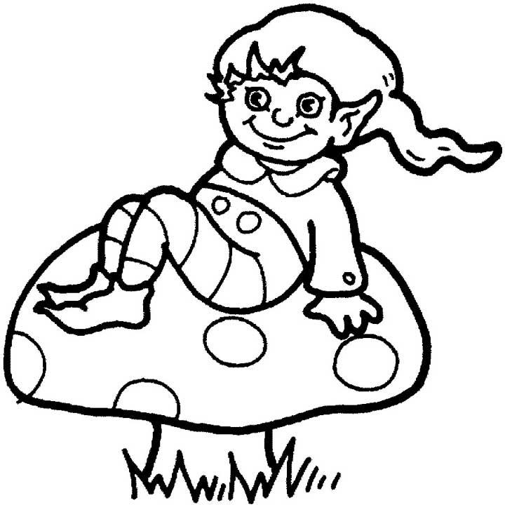 Elf Coloring Page For Kids 720x723 Elf Coloring Page For Kids