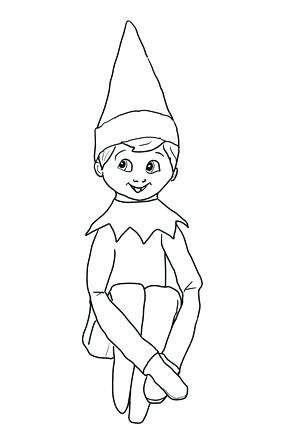 296x430 Elf On Shelf Coloring Pages Coloring Elf On The Shelf Coloring