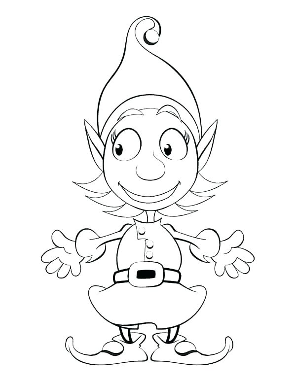 600x775 Elf On Shelf Coloring Pages For X Free Printable Elf On