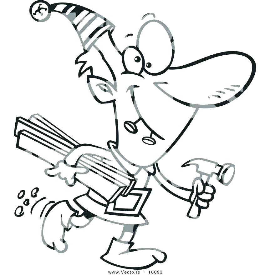 863x880 Elf On The Shelf Coloring Page
