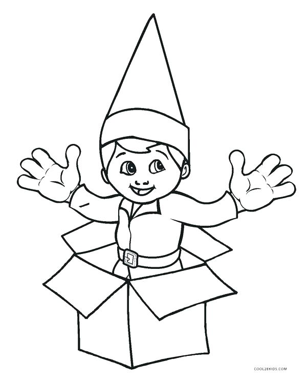 600x742 Elf On The Shelf Printable Coloring Pages