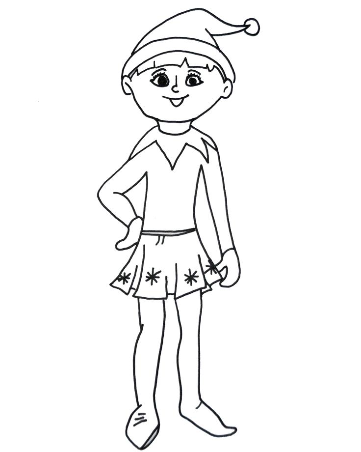 736x920 Elf On Shelf Coloring Pages Elf On The Shelf Color Pages Printable