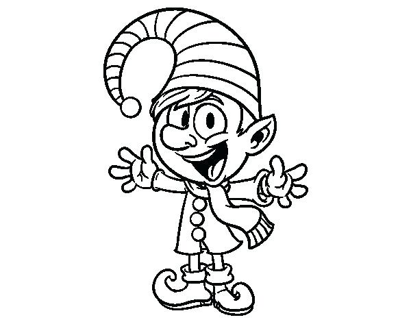 Elf On The Shelf Coloring Page 600x470 Elf On The Shelf Coloring Page