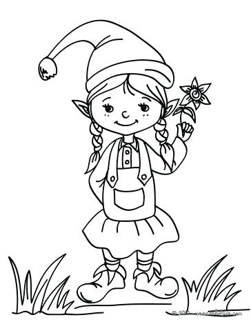 Elf Printable Coloring Pages Cute Little Girl Elf Coloring Pages 364x470 Elf Printable Coloring Pages Cute Little Girl Elf Coloring Pages
