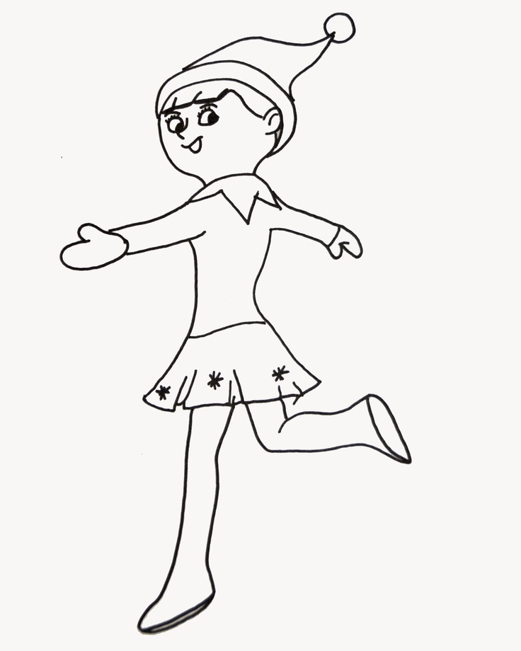 Elf On The Shelf Coloring Pages The Sun Flower Pages 736x920 Elf On The Shelf Coloring Pages The Sun Flower Pages