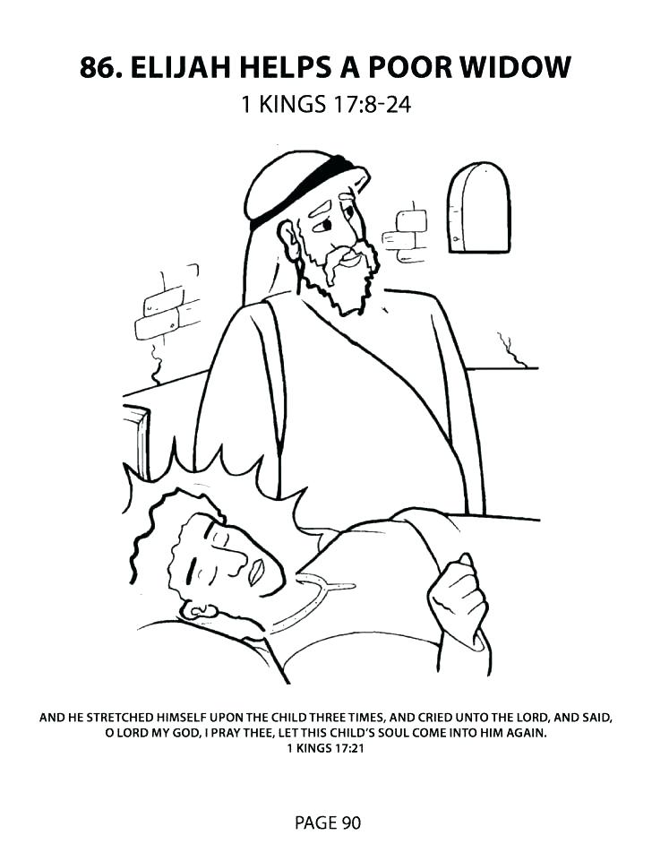 728x942 Elijah Coloring Pages Coloring Pages Images And Widow Coloring