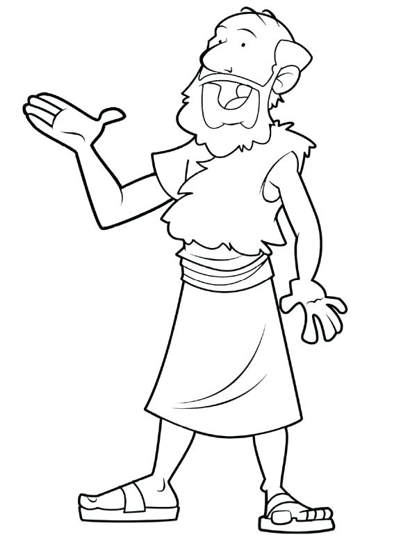 600x781 Elijah Coloring Pages Drawing Prophet Coloring Pages Drawing