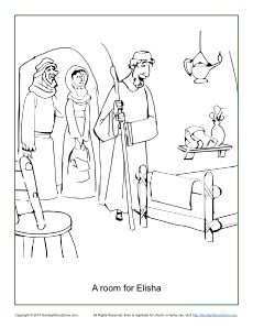 230x298 A Room For Elisha Coloring Page Sunday School, Room And Bible