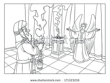 450x338 Coloring Pages Zacharias Elizabeth And The Angel Event Coloring