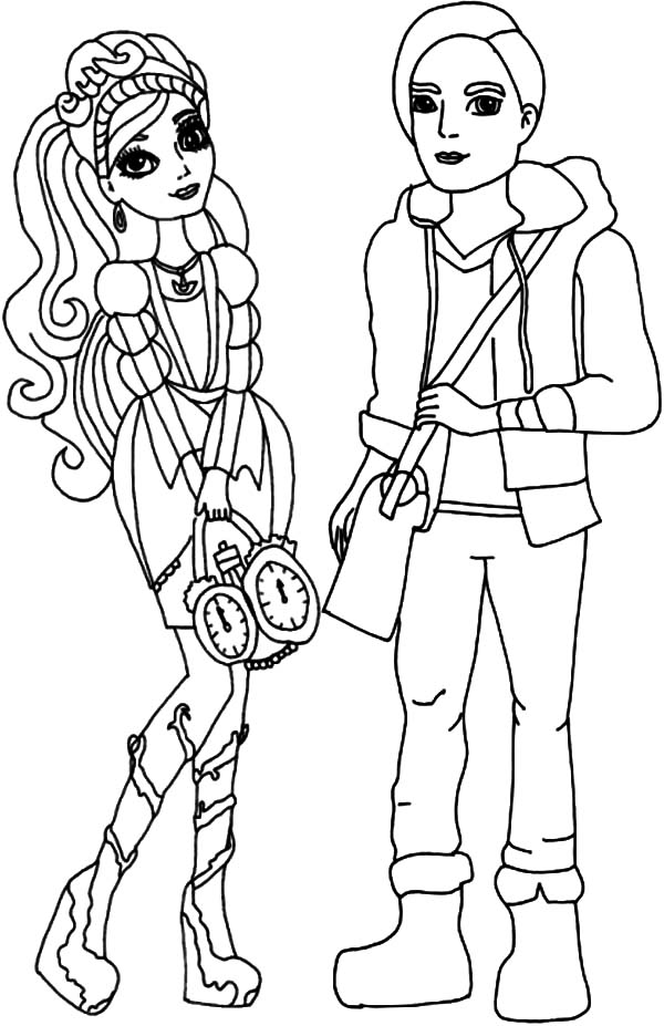 Ashlynn Ella And Hunter Huntsman Ever After High Coloring Pages 600x927 Ashlynn Ella And Hunter Huntsman Ever After High Coloring Pages