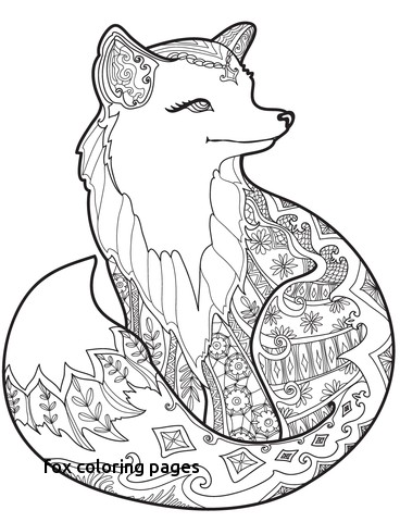 Zentangle Fox Coloring Page Ella For Fox Coloring Pages 368x480 Zentangle Fox Coloring Page Ella For Fox Coloring Pages