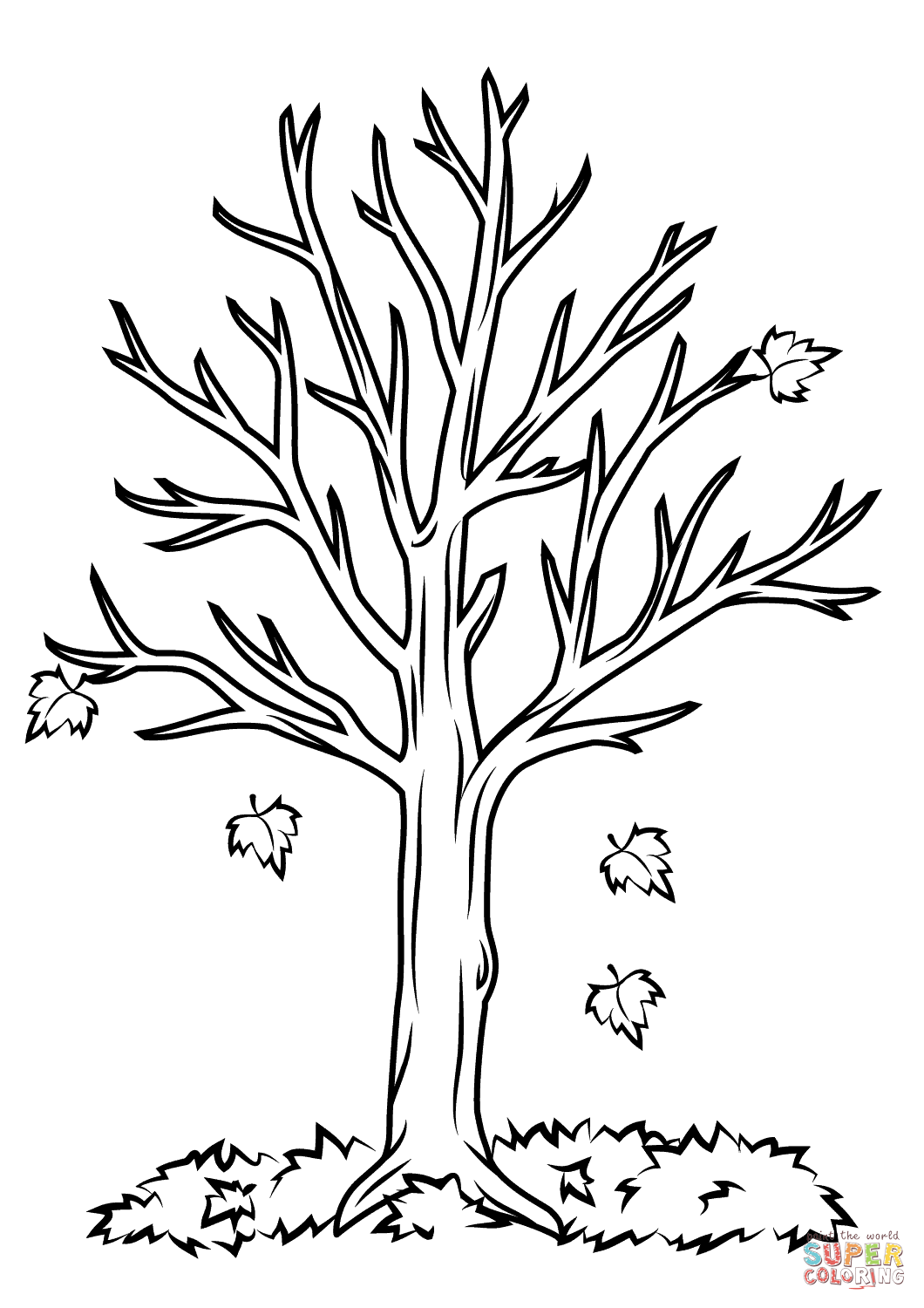 1060x1500 32 Fall Tree Coloring Page, Fall Coloring Pages Coloring Town