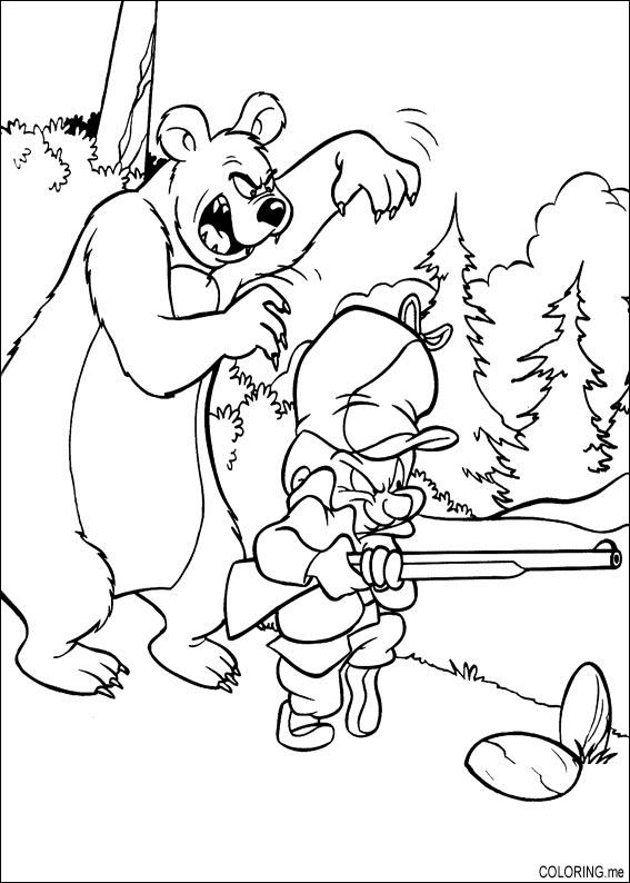 Coloring Page Bugs Bunny Bear And Elmer Fudd 567x794 Coloring Page Bugs Bunny Bear And Elmer Fudd