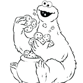 350x350 Cookie Monster Coloring Pages Cookie Coloring Page Cookie Monster