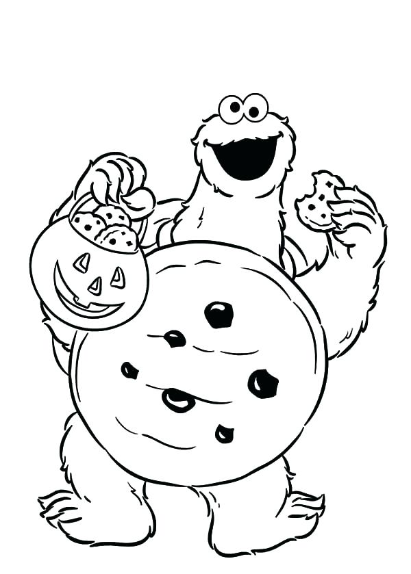 600x839 Cookie Coloring Page Kevmeyme Cookie Coloring Page Trick Or Treat