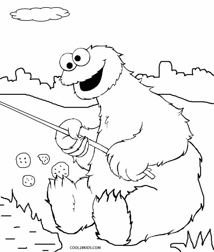 750x883 Printable Cookie Monster Coloring Pages For Kids Cool2bkids