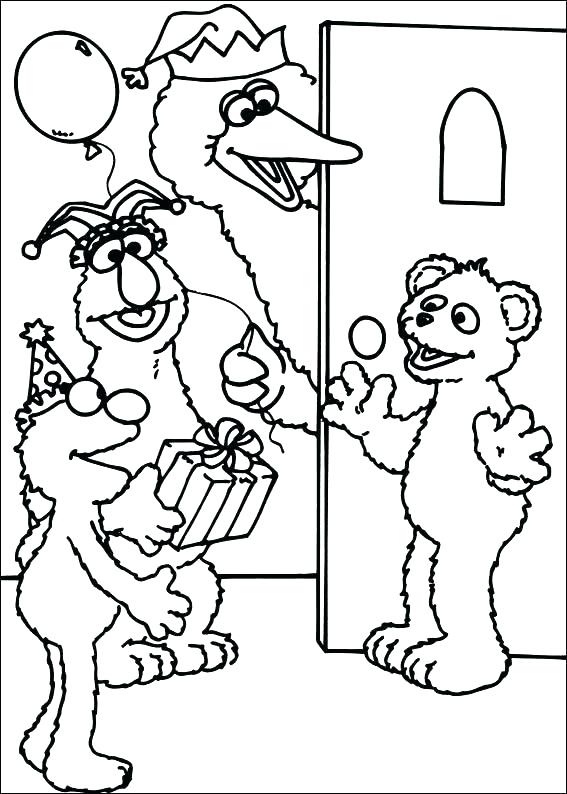 567x794 Sesame Street Coloring Book Sesame Street Birthday Coloring Pages