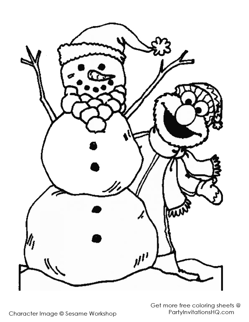 850x1100 Printable Elmo Christmas Coloring Pages Inside Ideas 18