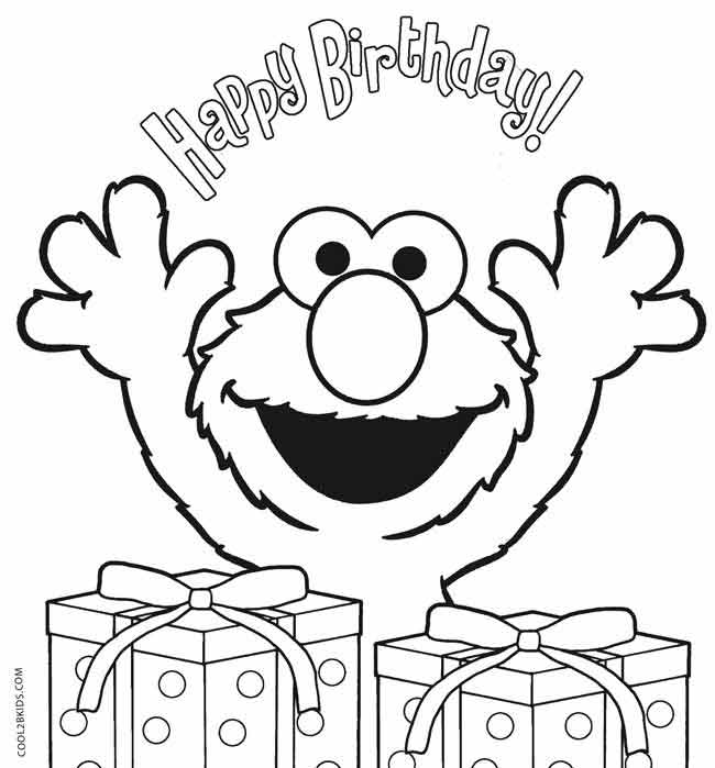 650x699 Printable Elmo Birthday Coloring Pages