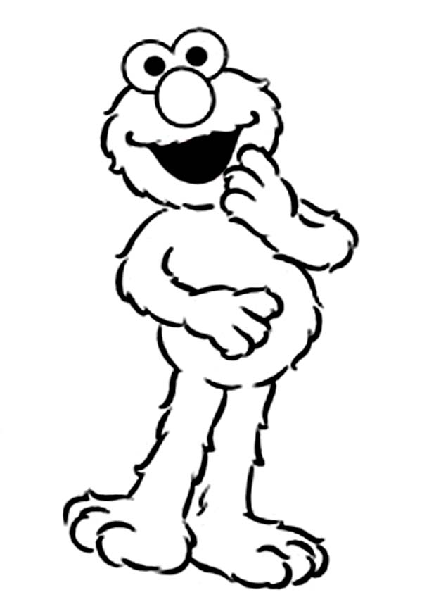600x848 Elmo Big Smile Coloring Page