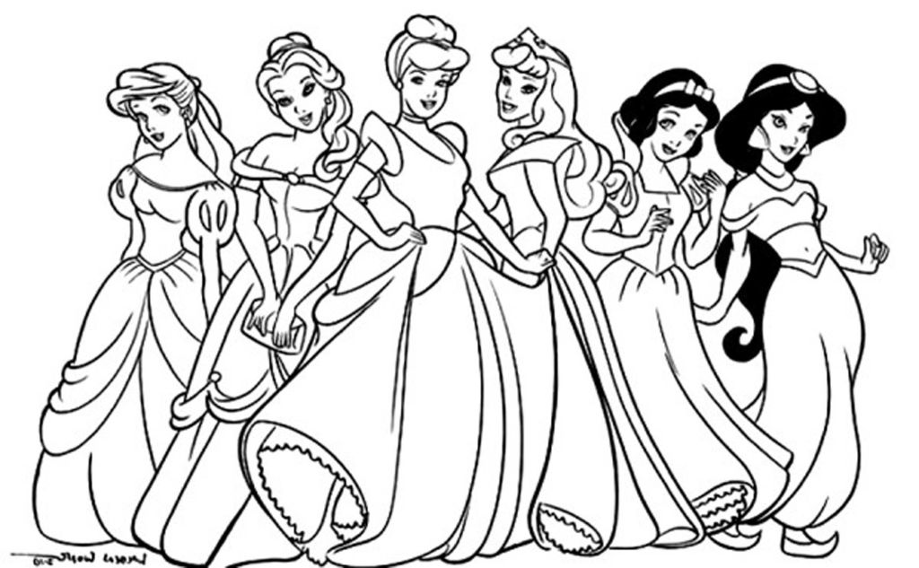 1024x633 Free Princess Coloring Pages A On Princess Coloring Pages Frozen
