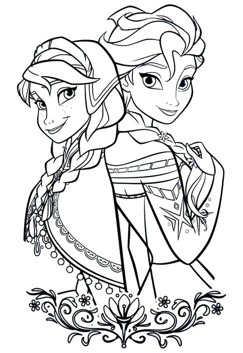 485x704 Coloring Pages Elsa And Anna