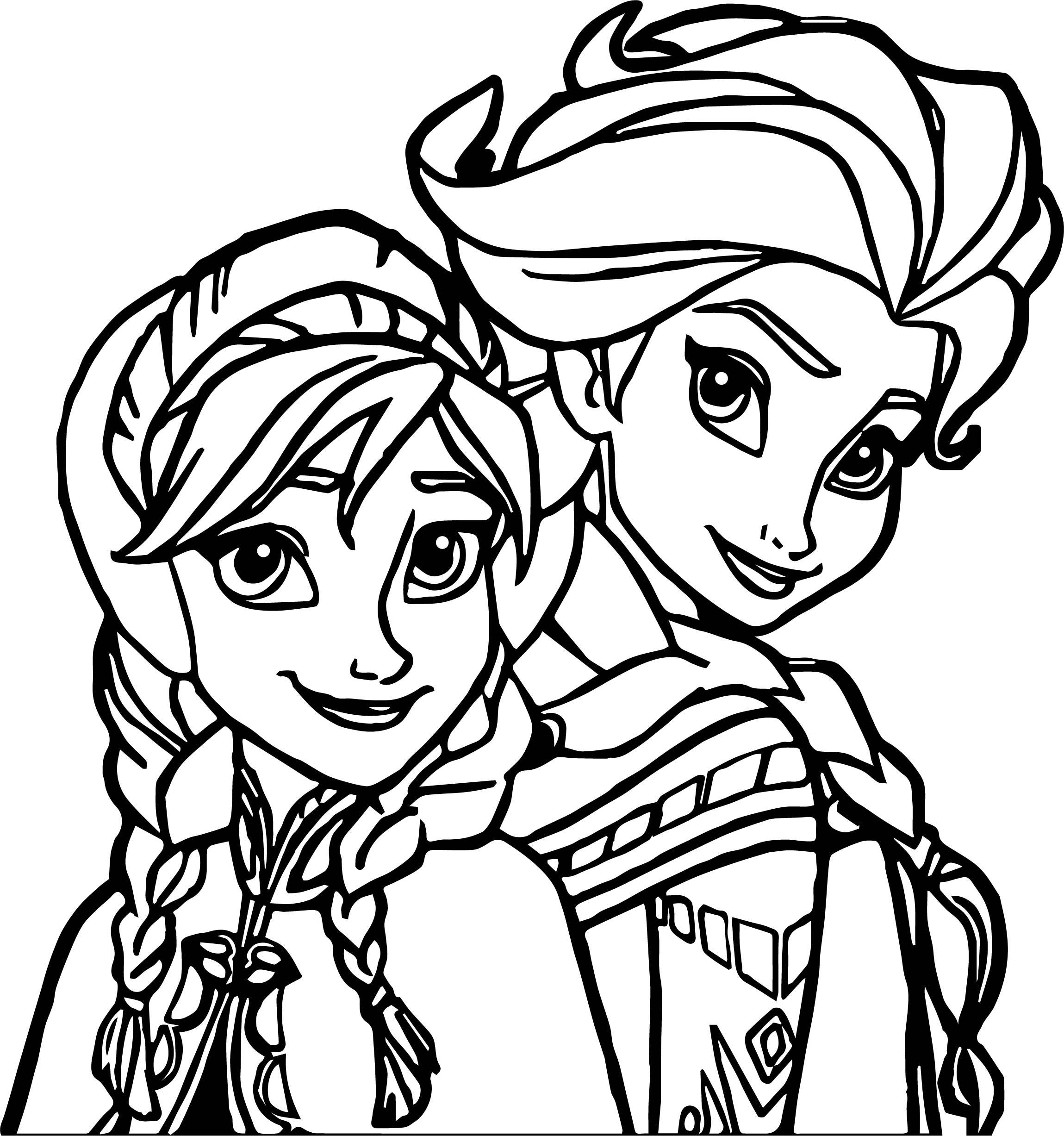 2299x2454 Amazing Elsa Anna Coloring Page Wecoloringpage Picture