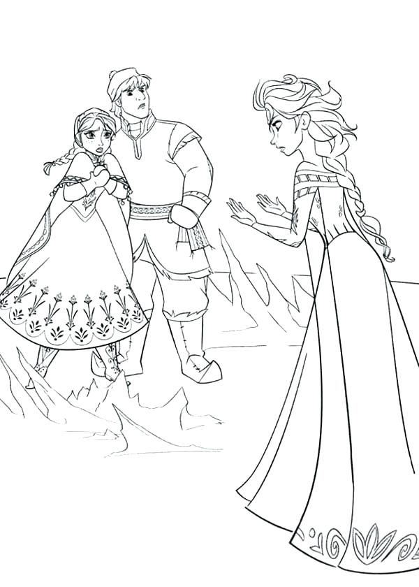 600x840 Elsa And Anna Coloring Pages Printable Professional