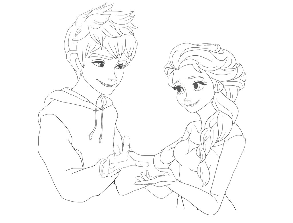 1024x781 Jack Frost And Elsa Coloring Pages Download Coloring For Kids 2018