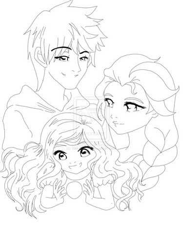 375x500 Elsa And Jack Frost Coloring Pages Elsa Jack Frost Images Jack