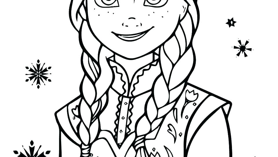Elsa and Anna coloring page 2