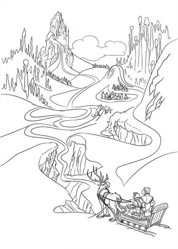 Elsa Castle Coloring Page at GetColorings.com | Free printable ...