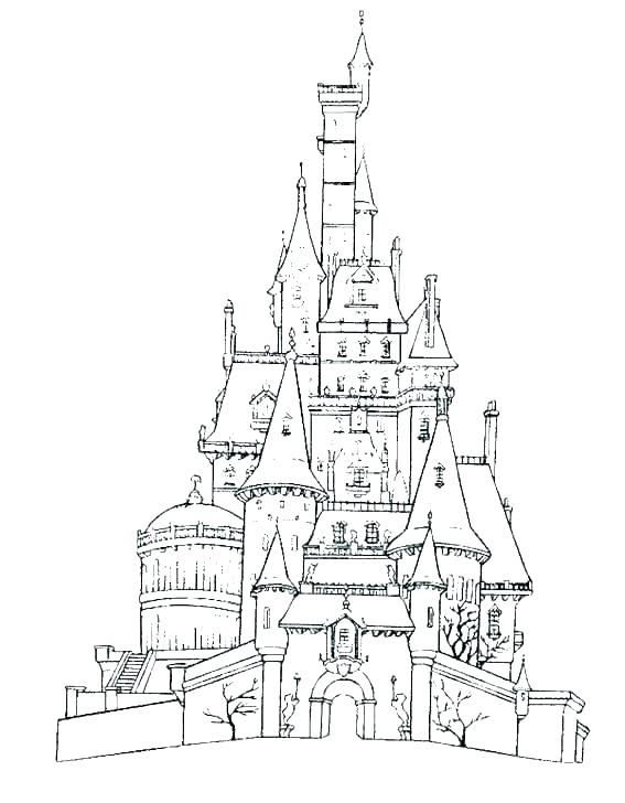 567x728 Castle Coloring Pages Picture Of Castle To Color Castle Coloring