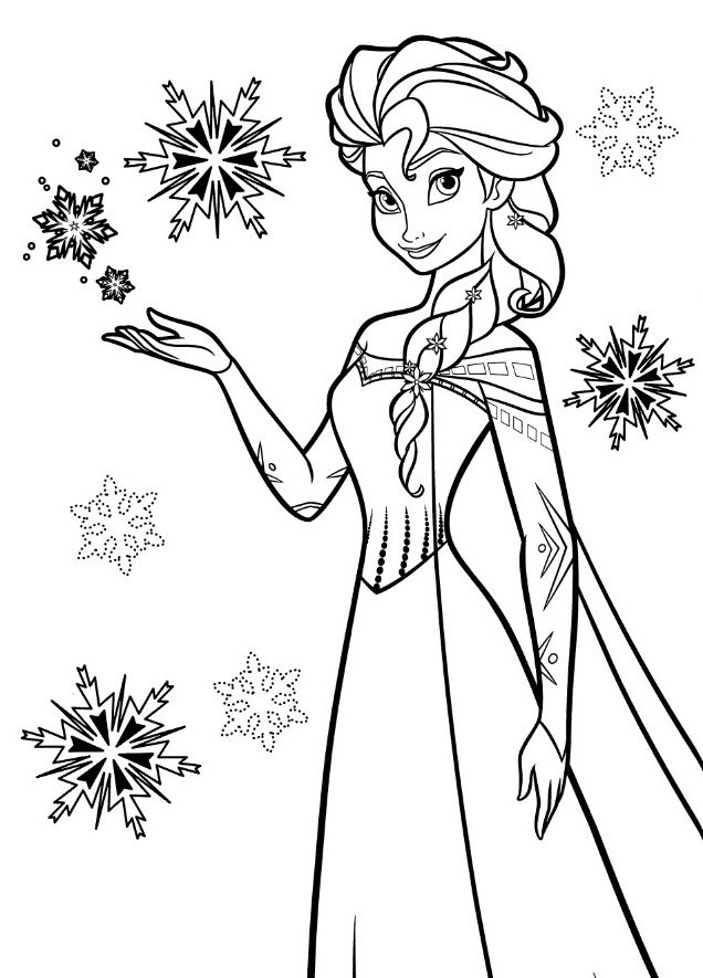 Disney Frozen Elsa Coloring Pages Parties Dibujo 636x885 Disney Frozen Elsa Coloring Pages Parties Dibujo