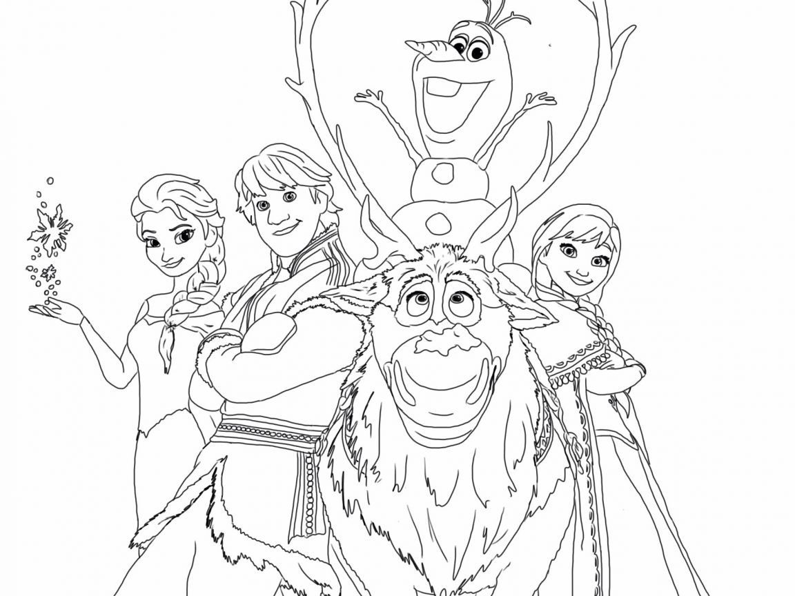 1152x864 The Frozen Happy Olaf Coloring Pages Disney Printable Cartoons