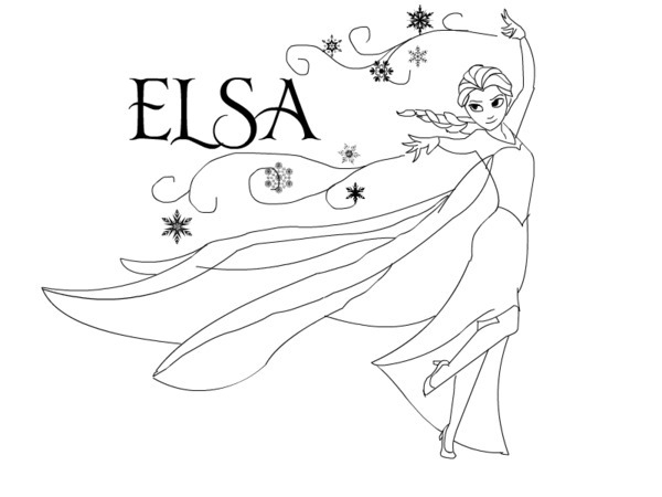 600x450 Elsa Coloring Pages Printable Disney Princess Coloring Pages