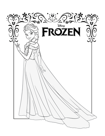 350x453 30 Free Frozen Colouring Pages